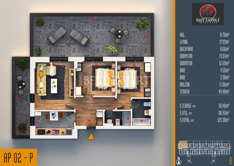 Titan, Pallady, 3 camere ideal investitie cu parcare inclusa, acces rapid STB, credit ipotecar.